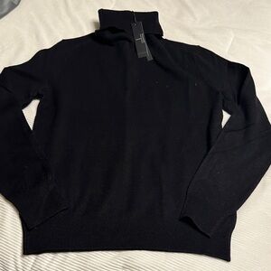 Tahari Men's Classic Black Turtleneck Sweater